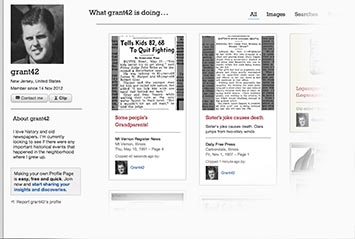 Profile page on The Poughkeepsie Journal Archive