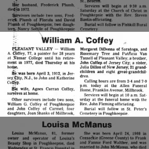 Obituary for William A. Coffey