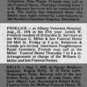 Obituary for Lewis W. FROELICK